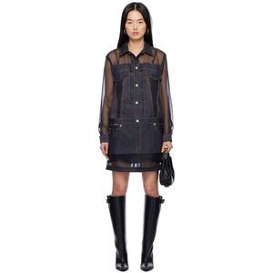 sacai Indigo Mix Denim Minidress XL